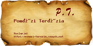 Pomázi Terézia névjegykártya